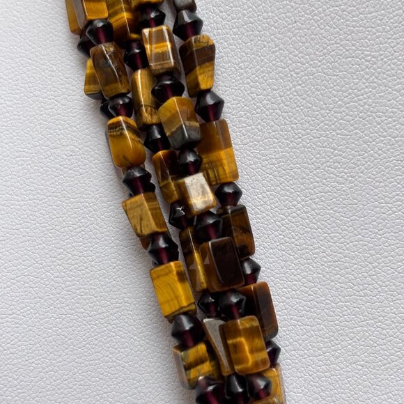 Tiger Eye and natural stone necklace - Picture 3 of 8